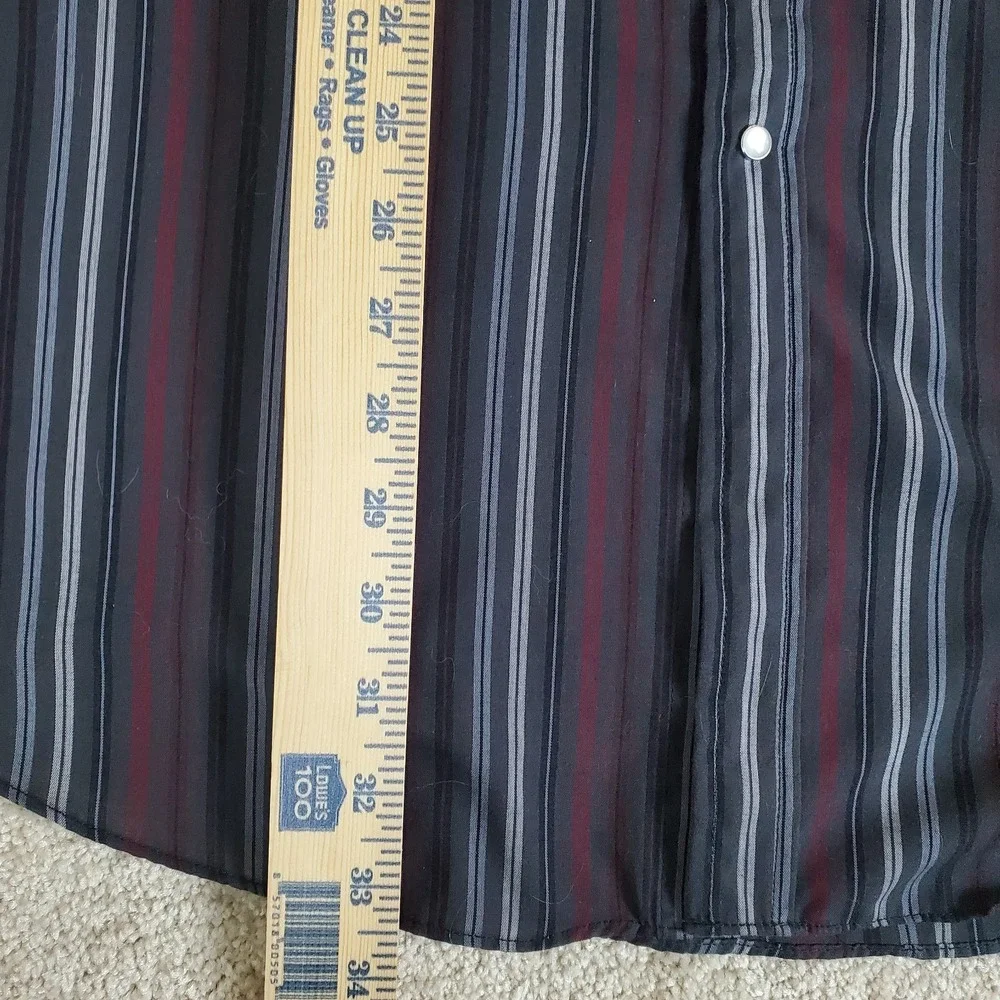 ELY Cattleman Western Shirt Men's Size XXL Pearl Snaps Long Sleeve‎ Stripe